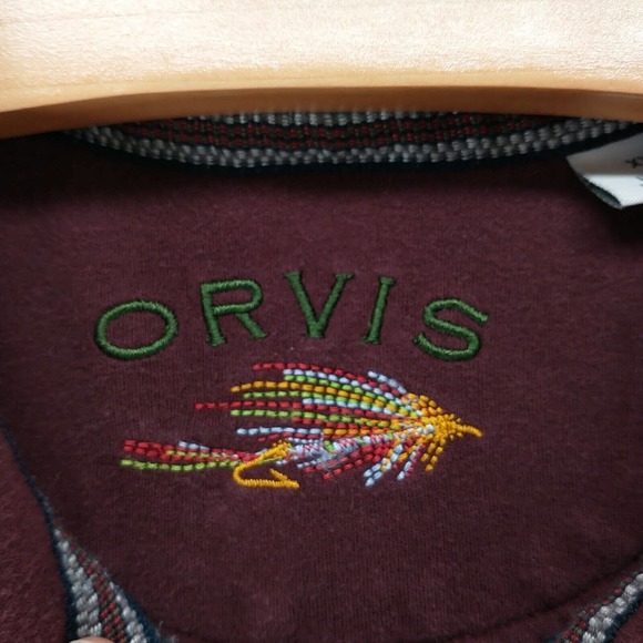 Orvis Men's Sweatshirt Gray 2XL 1/4 Zip Pullover Long Sleeve Comfort Collared - Picture 9 of 14